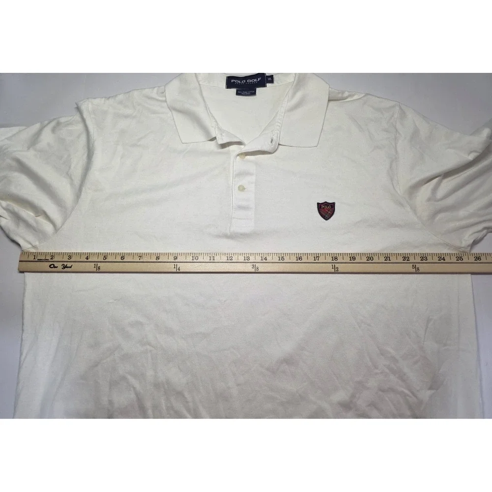 Polo Golf Ralph Lauren Mens Size XL White Short‎ Sleeve Polo Shirt